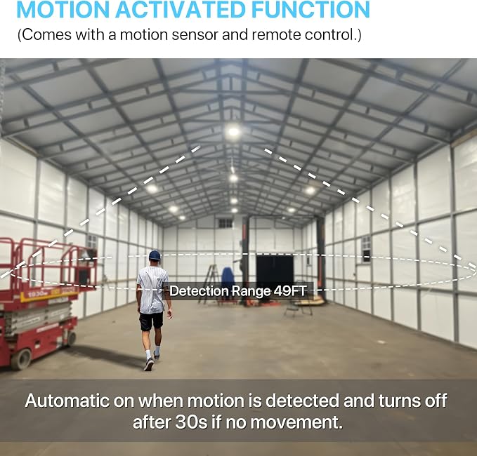 HYPERLITE 150W Smart High Bay LED Shop Lights 4pack, 140LM/W 5000K LED High Bay - Image 2