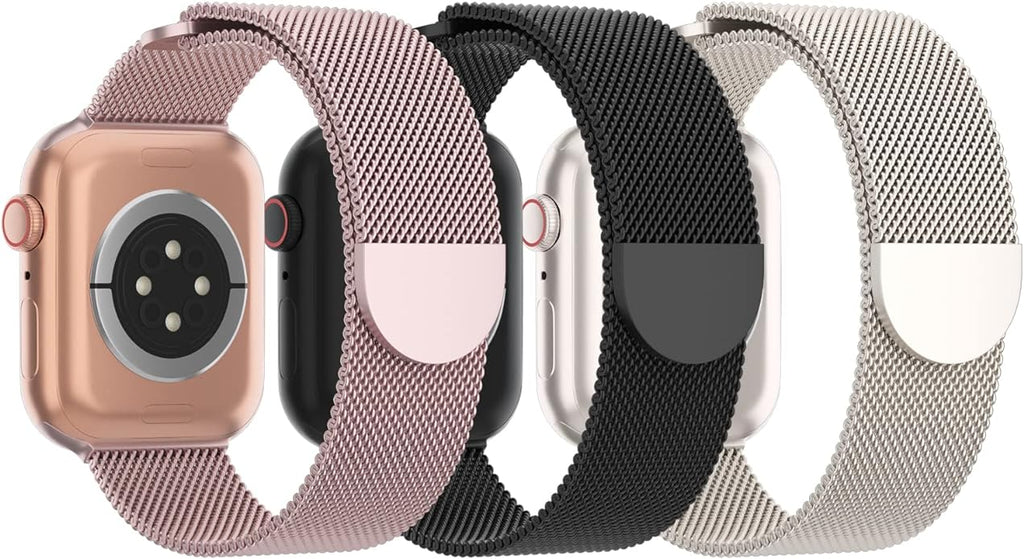 3 Pack Mesh Metal Band Compatible by Steezrd