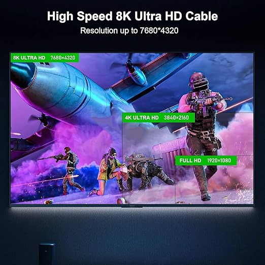 8K Fiber Optic HDMI Cable 16.5ft, 48Gbps Ultra High-Speed HDMI 2.1 Cable - Image 3
