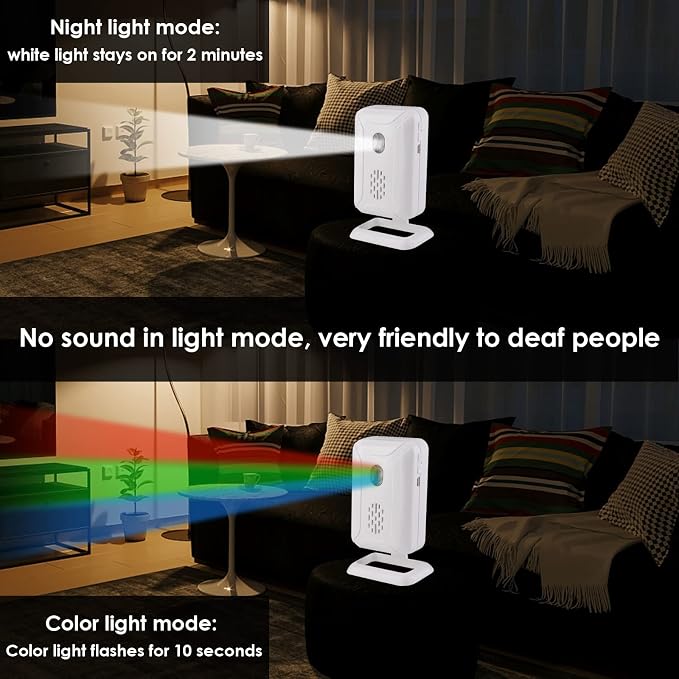 GREENCYCLE Door Sensor Chime, Motion Detector Alarm, Commercial Door Bells - Image 3