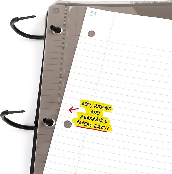 Five Star Flex Refillable Notebook + Study App, College Ruled Paper and 1 Inch TechLock Ring Binder with Pockets, Tabs and Dividers, 200 Sheet Capacity, Amethyst Purple (29328AB6)