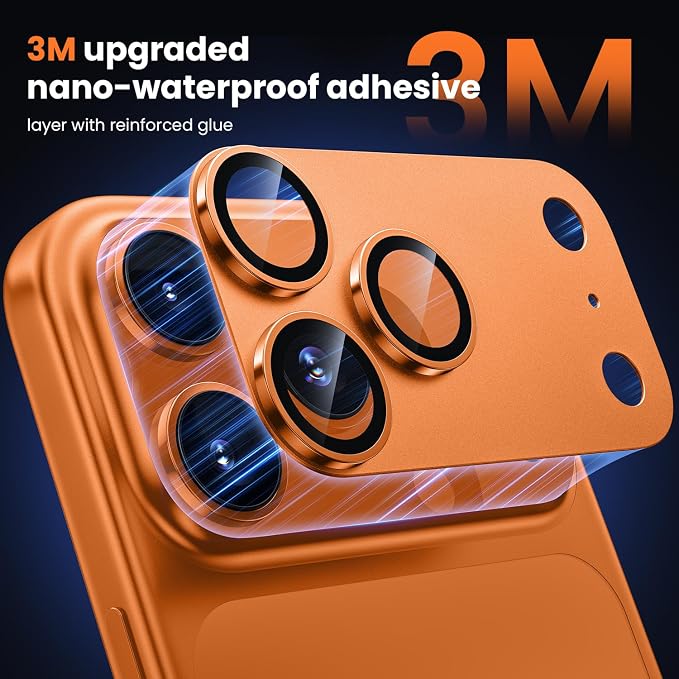 WSKEN for iPhone 17 Pro Camera Lens Protector, Metal Aluminum Alloy Tempered - Image 3
