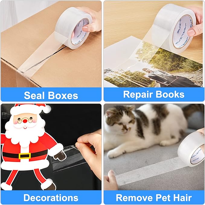 JARLINK Clear Packing Tape (18 Rolls), Heavy Duty Packaging Tape for Shipping Packaging Moving Sealing, 3.2mil Thick, 1.88 inches Wide, 60 Yards Per Roll, 1080 Total Yards