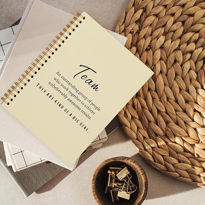 hold fizz Beige Meeting Notebook for Work, Employee Appreciation Gifts, Team Gifts for Employees, Journals for Writing, Thank You Gifts for Women Men Leader Boss Manager Mentor Coworkers, 5.5"x8.3"