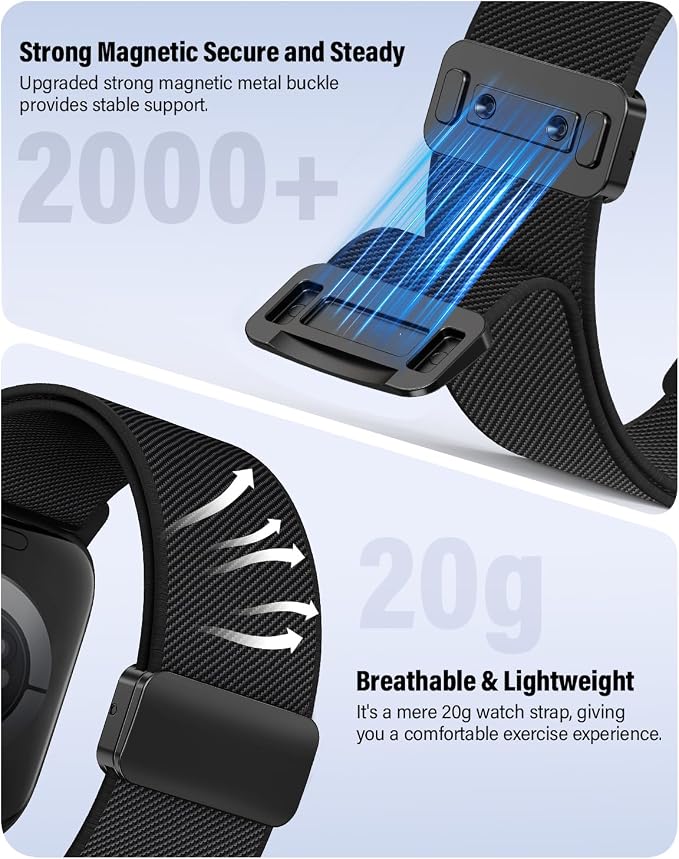 Stretchy Band Compatible with Apple Watch Bands Ultra 3/2/1 49mm 46mm 45mm 44mm - Image 4