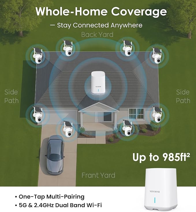 4K Security Cameras Wireless Outdoor, No Subscription, Solar-Powered Home - Image 3
