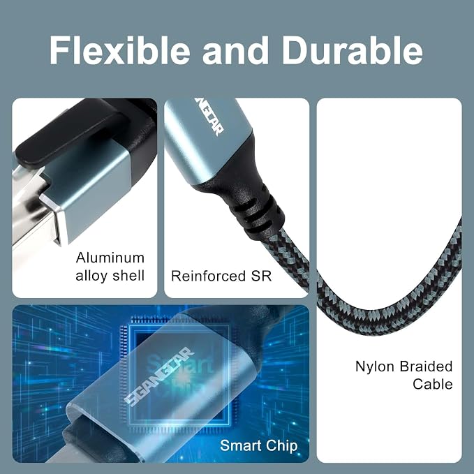 USB C to Ethernet Cable, 20 Feet Type C to Gigabit Ethernet Cable, USB C to - Image 4