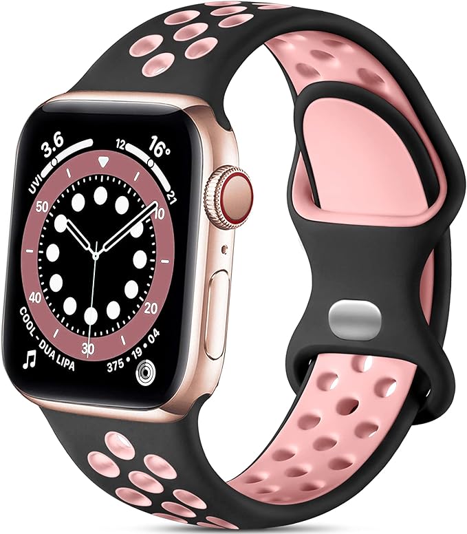 Lerobo Compatible for Apple Watch Band 41mm 40mm 38mm 42mm Women Men Silicone by Lerobo