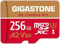 【5-Years Data Recovery】 GIGASTONE 256GB Micro SD Card, 4K Camera Pro, A2 V30 by Gigastone