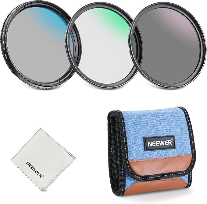 NEEWER 62mm UV CPL ND Lens Filter Kit, UV Protection + Circular Polarizing + by Neewer