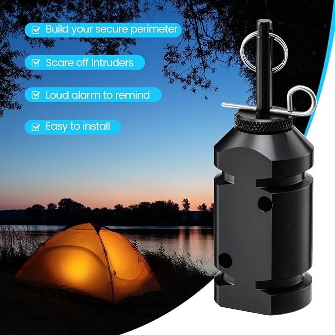 Haoguo Camp Security Perimeter Trip Wire Alarm, Camping Safety Alarm, - Image 3