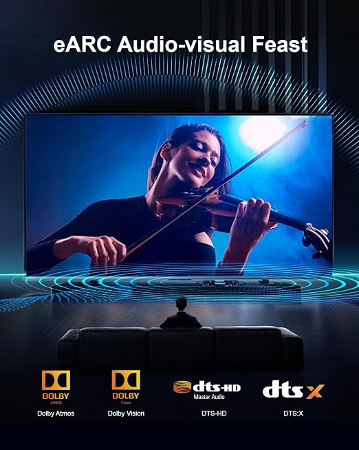 10K 8K 4K HDMI 2.1 Cable, CL3 Rated in Wall 48Gbps Ultra High Speed Cable 75 Ft - Image 3
