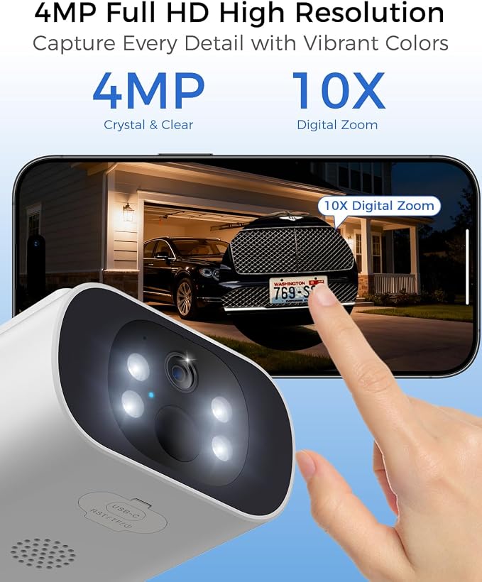 Solar Security Cameras Wireless Outdoor, 4MP Cameras - Image 4