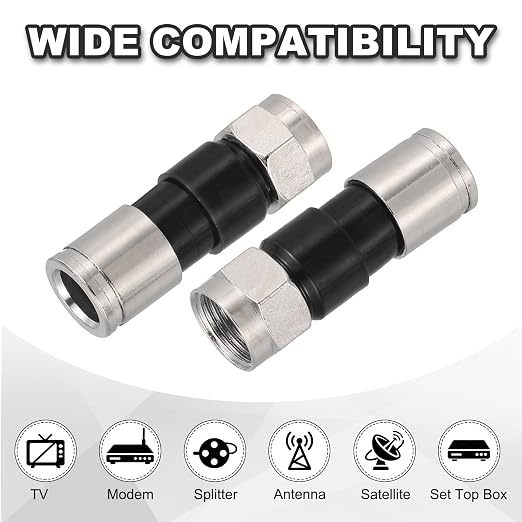 MECCANIXITY 10 Pcs F Type Coaxial Cable Compression Connectors, 75 Ohm Copper - Image 5