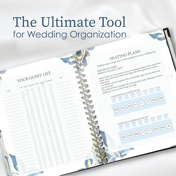 Wedding Planner Book and Organizer, Bridal Planner Includes Countdown Calendar, Beautiful Pen, Wedding Planning Book, Budget Planner, Wedding Timeline, Vendor Contacts.