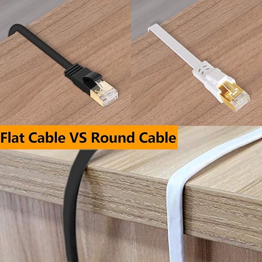 Jadaol Cat 8 Ethernet Cable 125 ft, 40Gbps 2000MHz Flat S/FTP LAN Patch Cable - Image 6
