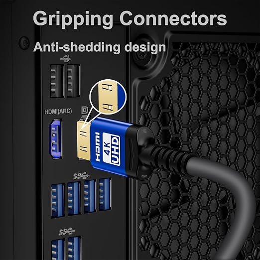 18Gbps hdmi Cable 15 ft with Gripping Connectors, 4k Ultra high Speed Ethernet - Image 2