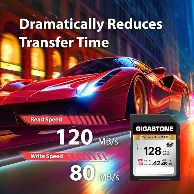 【5-Years Data Recovery】 GIGASTONE 128GB SD Card, 4K Camera Pro MAX, UHS-I A2 4K - Image 3
