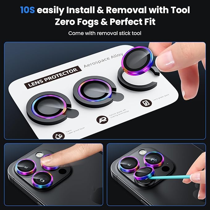 WSKEN for iPhone 16 Pro/iPhone 16 Pro Max Camera Lens Protector - Image 6