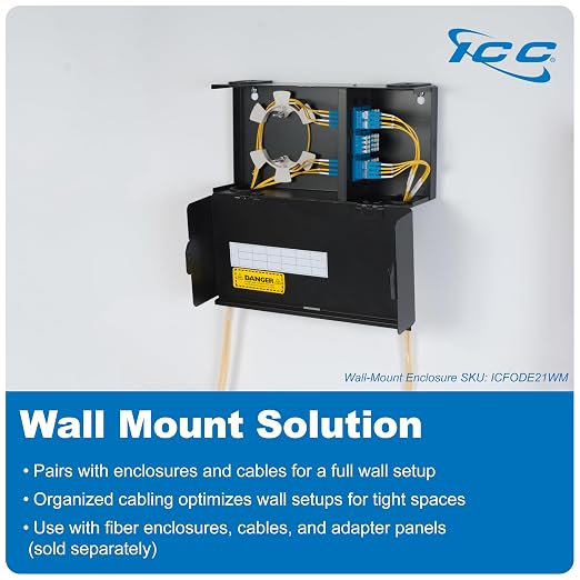 ICC SC-SC Fiber Optic Adapter Panel, LGX Compatible, 12 Fibers, Singlemode - Image 9