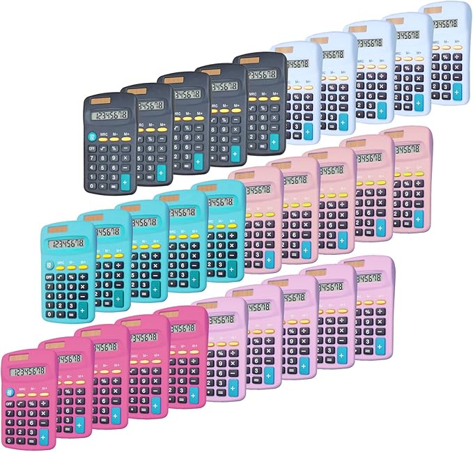 Basic Calculator Dual Power 8 Digit Desktop Calculator by BESTWYA