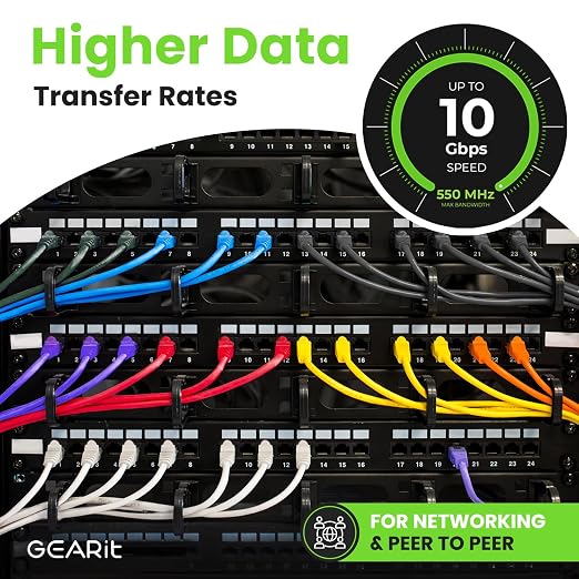 GEARit Cat 6 Ethernet Patch Cable 4 ft Black Cat6 Patch Cables 4ft - Image 6