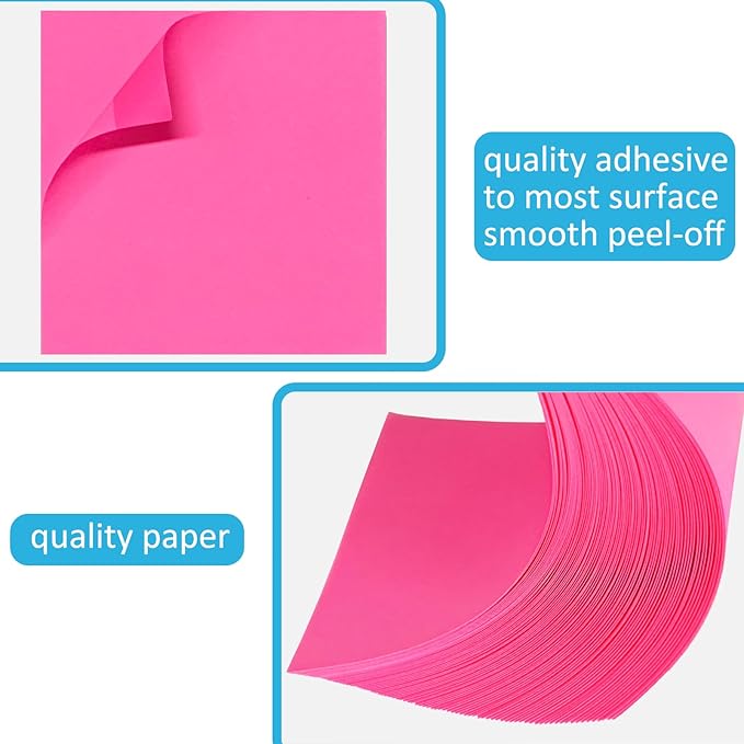48 Pack 2400 Sheets Sticky Notes 3x3 Inches Bulk Colored Posted Notes 8 Colors Notes Stickies Note Pads for Office, School, and Home Supplies, 50 Sheets/pad