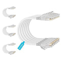 Cat6 Slim Patch Cables 5 Feet 24-Pack White, Cat6a Patch Cables 10Gbps 550MHz by Unknown