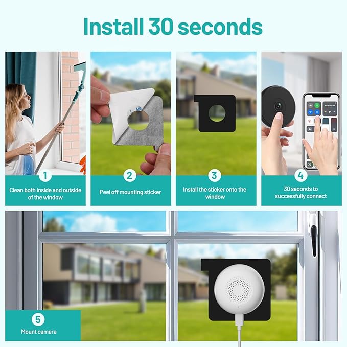 2K Window Camera, Dual-Band WiFi Indoor Dome Camera - Image 5