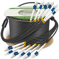 120ft 6 Core Industrial TPU LC to LC Outdoor Armored Fiber Optic Cable by YUTIANHOME