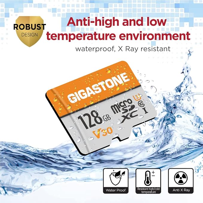 GIGASTONE 128GB Micro SD Card 10-Pack, A1 V30 4K Video Recording, Surveillance - Image 6