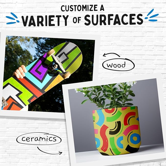 10 Jumbo Acrylic Paint Markers - 15mm Fat Acrylic Paint Pens for Canvas, Rock Painting, Wood, Plastic, Glass - Large Thick Permanent Pens for Signs, Board, Calligraphy, Poster Markers