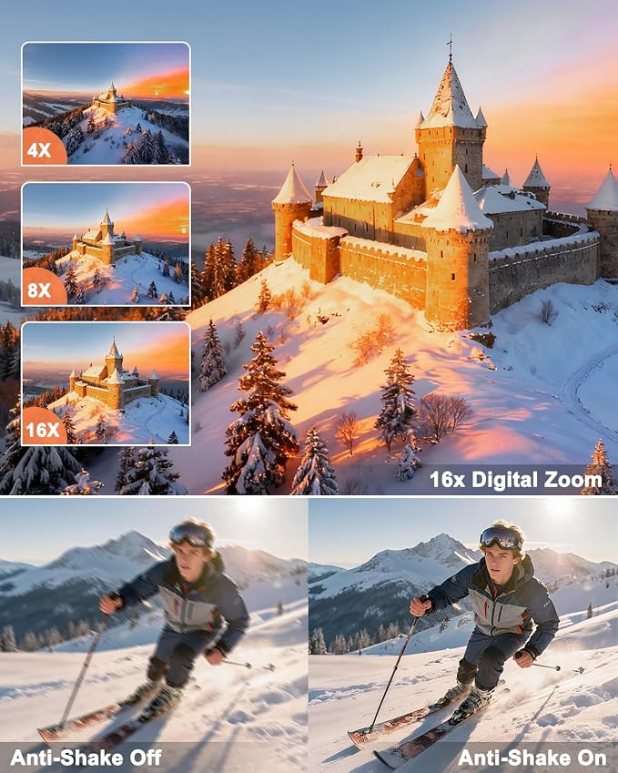 8K Digital Camera for Photography, 88MP WiFi Vlogging Camera for YouTube - Image 4