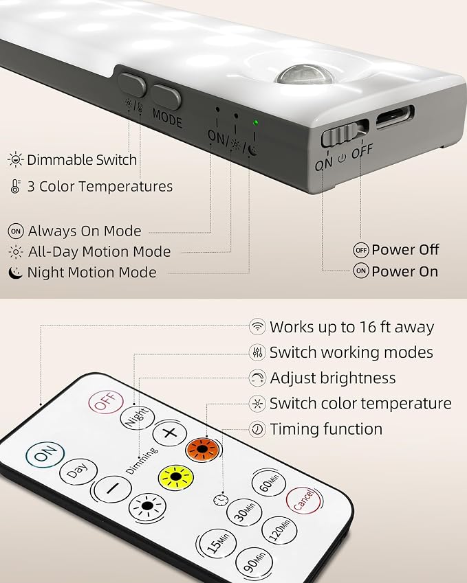 EZVALO 3-Pack Under Cabinet Lighting - Image 7