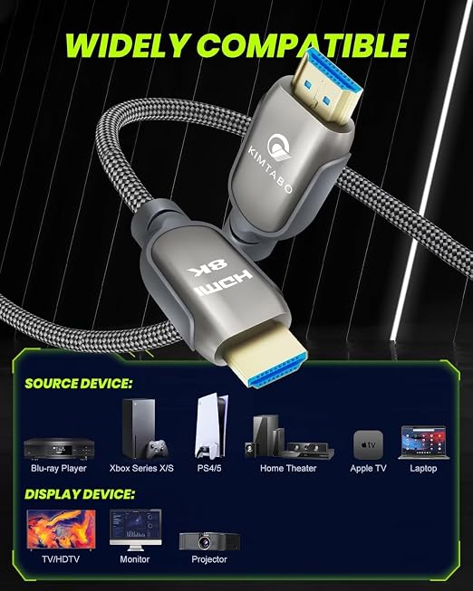 Certified HDMI 2.1 Cable 3ft, Ultra High Speed HDMI Cable, 4K HD 120Hz 144Hz 2K - Image 6