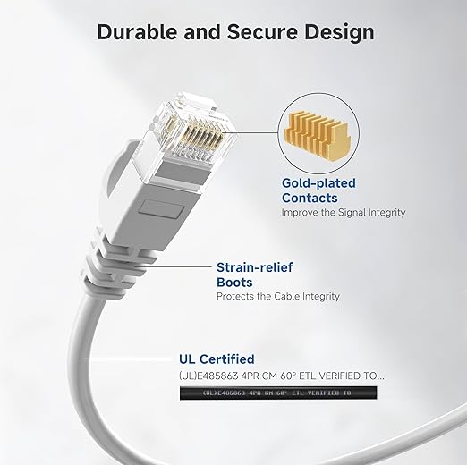 Cable Matters 10Gbps Snagless Short Cat 6 Ethernet Cable - 3ft - Image 5