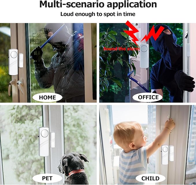Security Door Window Alarm, Wireless Sensor Door Window Burglar Alarm, Door - Image 4