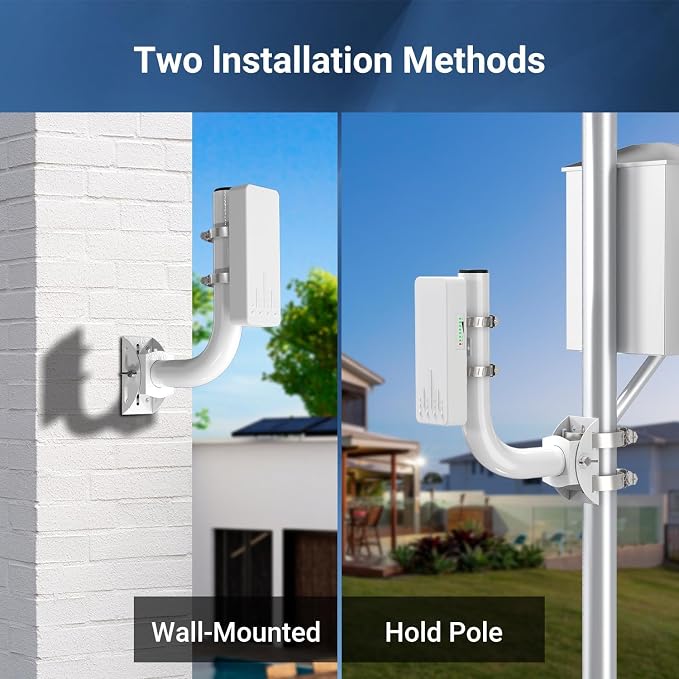 Universal Wireless Bridge Bracket Mount, 1 Pack Pole and Wall-Mounted - Image 2