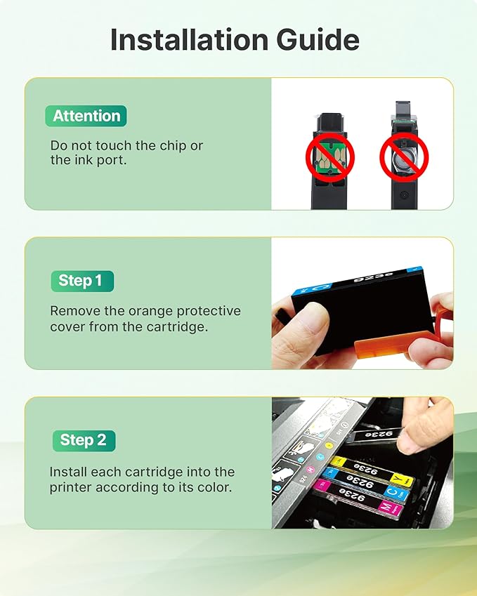 923XL 923e 923 Ink Cartridges for HP Printers with Chip Replacement for HP Ink 923e 923 for OfficeJet Pro 8135 8130 8139 8138 8122 8120 8124 8125 8130 8132 8134 Printer, Black Cyan Magenta Yellow