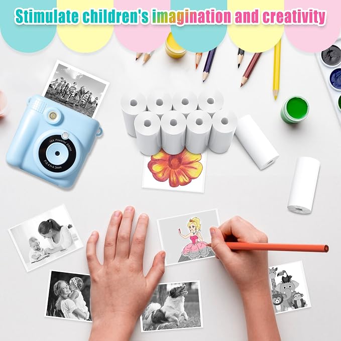 6 Rolls Instant Print Paper Kids Camera Paper Refill - Image 3