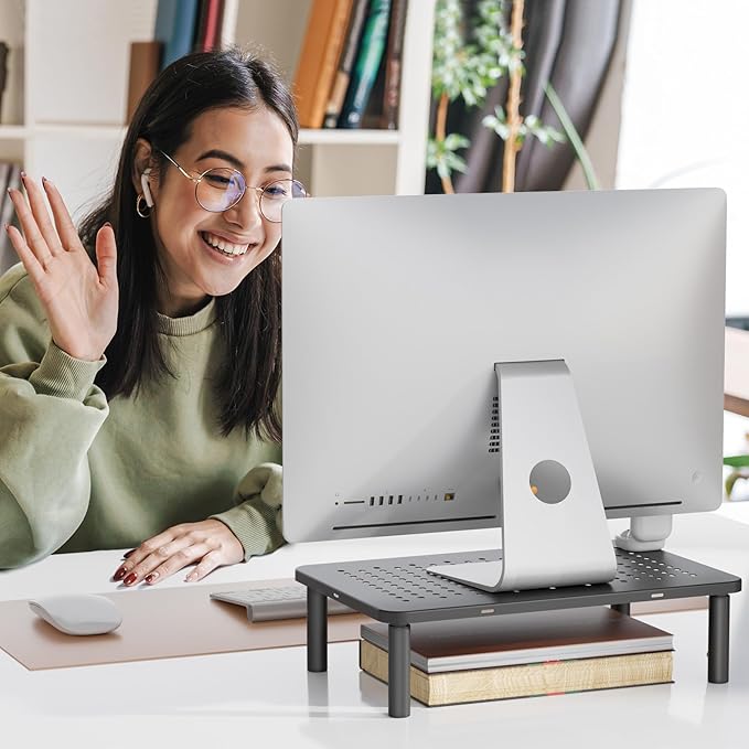 WALI Dual Monitor Stand for Desk, Desk Monitor Riser 3 Height Adjustable - Image 8