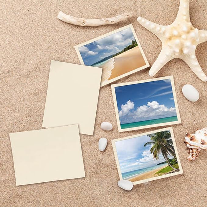 100 Pack 4x6 Ivory Cardstock Blank Index Cards, Goefun 80lb Heavyweight Cream Cardstock Unlined Notecards for Invatations, Postcards, Photo Paper, Recipe Cards