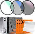 K&F Concept 55mm UV/CPL/ND Lens Filter Kit-18 Multi-Layer Coatings, UV Filter + by KFCONCEPT
