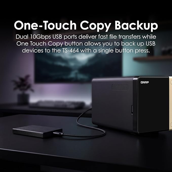 QNAP TS-464-8G-US 4 Bay High-Performance Desktop NAS - Image 4