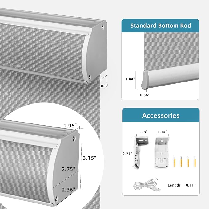 SmartWings Motorized Light Filtering Shades, Work - Image 6