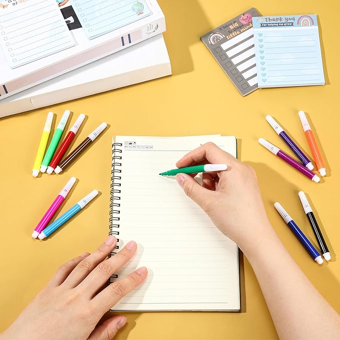 144 Pcs Mini Markers Colored Pen 3.4 Inch Vibrant Colors Portable Short Colored Markers Assorted Multicolor Watercolor Marker Pen for Kids and Adult Glass Office School Supplies (12 Colors)