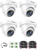 ZOSI 4Pack 2.0MP HD 1080P Security Cameras Kit, 80ft Night Vision, Indoor by ZOSI