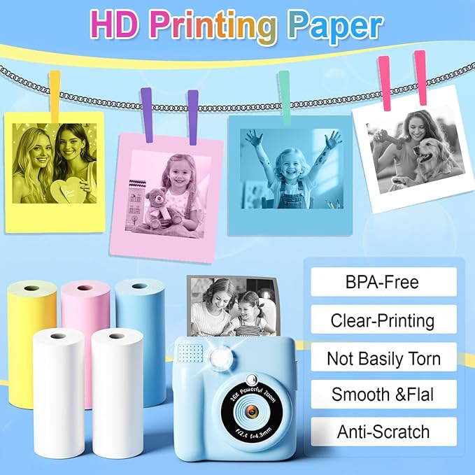 36 Rolls Kids Camera Paper Roll Refill Compatible - Image 6