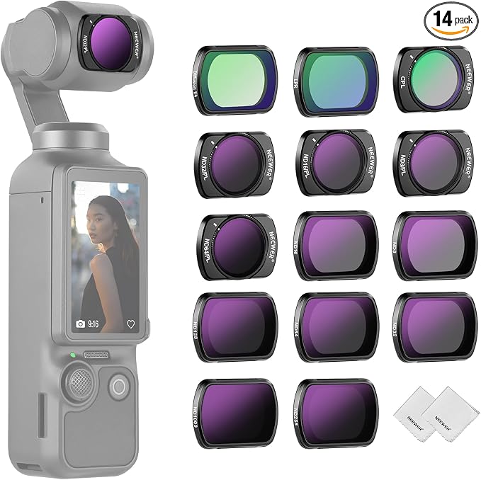 NEEWER 14 Pack Magnetic ND Filter Set Compatible by Neewer