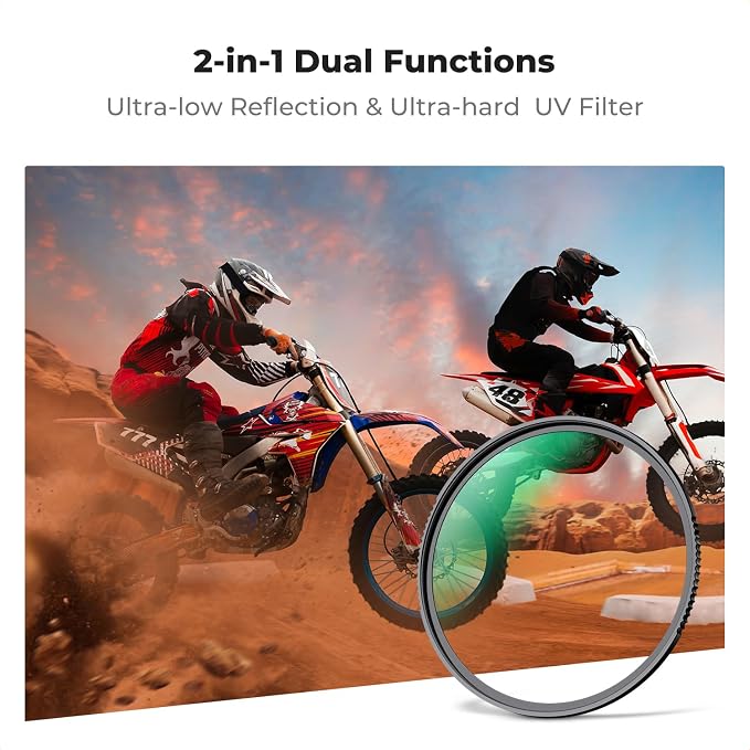 K&F CONCEPT 40.5mm Shockproof & Ultra Low Reflectivity MCUV Lens Protection - Image 2